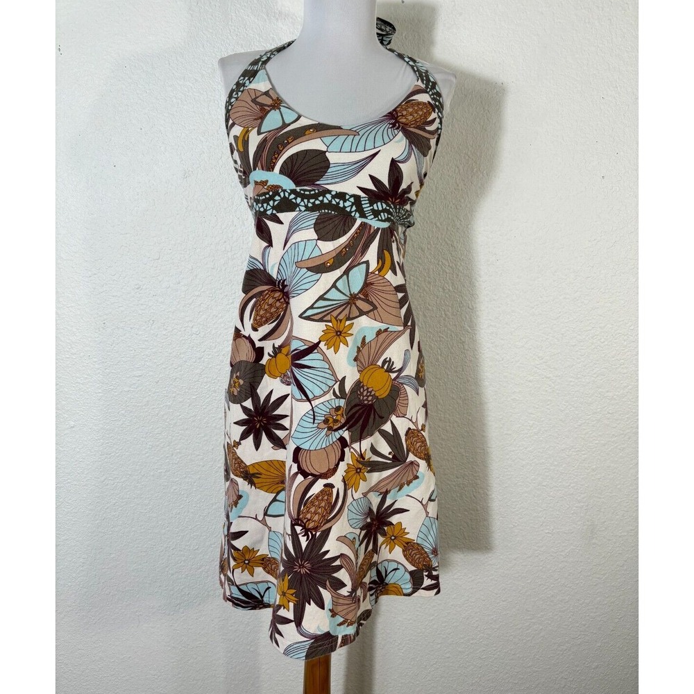 Patagonia Dress Womens Small Cotton Blend Halter Built in Support *All over fade